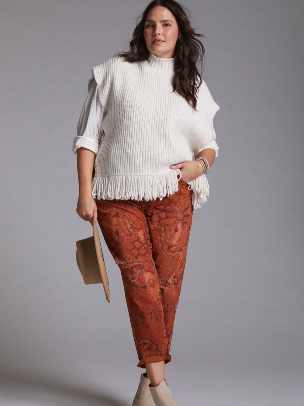 PILCRO the slim NWT stunning jeans in orange tapestry